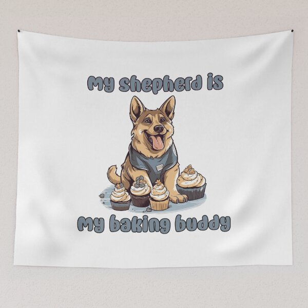 Item preview, German Shepherd Baking Buddy - A Cute Design for Bakers and Dog Lovers designed and sold by brindled.