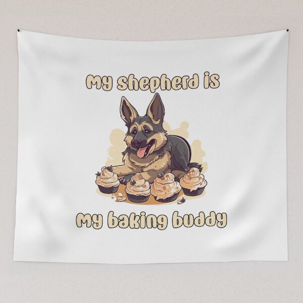 Item preview, German Shepherd Baking Buddy II - A Cute Design for Bakers and Dog Lovers designed and sold by brindled.