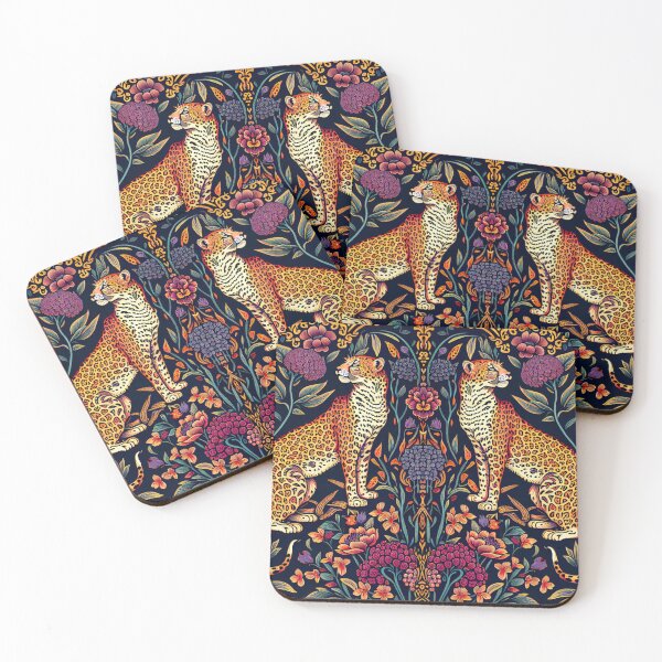 Item preview, cheetah and flowers Pattern designed and sold by zoldi.