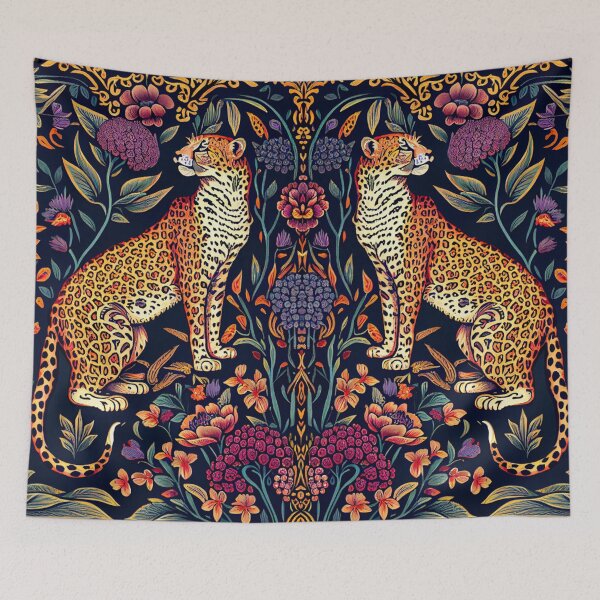 Item preview, cheetah and flowers Pattern designed and sold by zoldi.