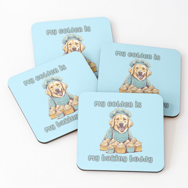 Item preview, Golden Retriever Baking Buddy - A Cute Design for Bakers and Dog Lovers designed and sold by brindled.