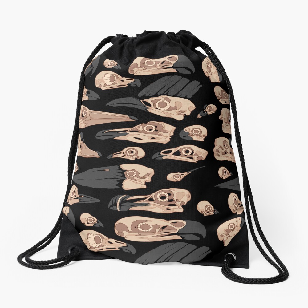 Bird Skulls Drawstring Bag for Sale by wingedwolf94