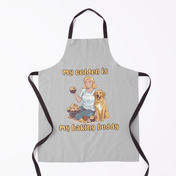 Item preview, Golden Retriever Baking Buddy II - A Cute Design for Bakers and Dog Lovers designed and sold by brindled.