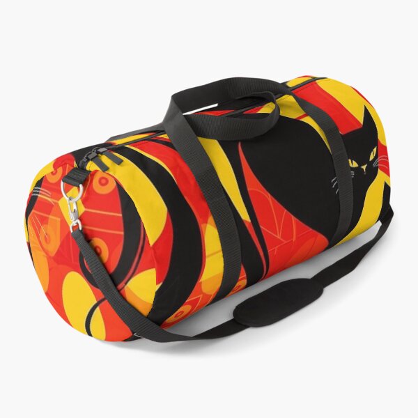 Item preview, Gatos amarillos y rojos abstractos designed and sold by Splargo Digital Prints.