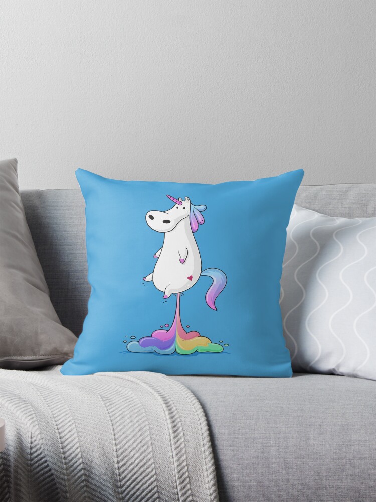 Thumbnail 1 of 4, Pillow, Unicorn Fart designed and sold by zoljo.