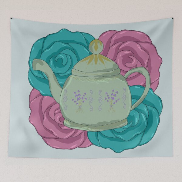 Item preview, Cottage Core Teapot designed and sold by pretzelbunny.