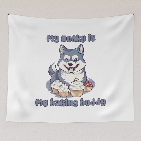 Item preview, Husky Baking Buddy - A Cute Design for Bakers and Dog Lovers designed and sold by brindled.