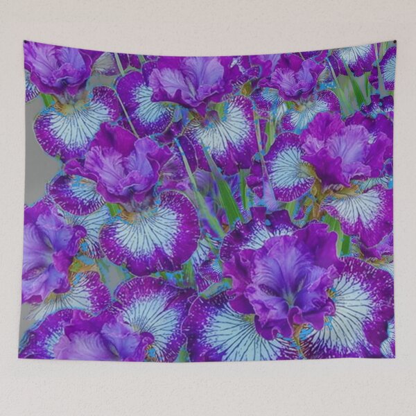 Item preview, AWESOME PURPLE SPRING SIBERIAN GARDEN FLOWERS ART designed and sold by sharlesart.
