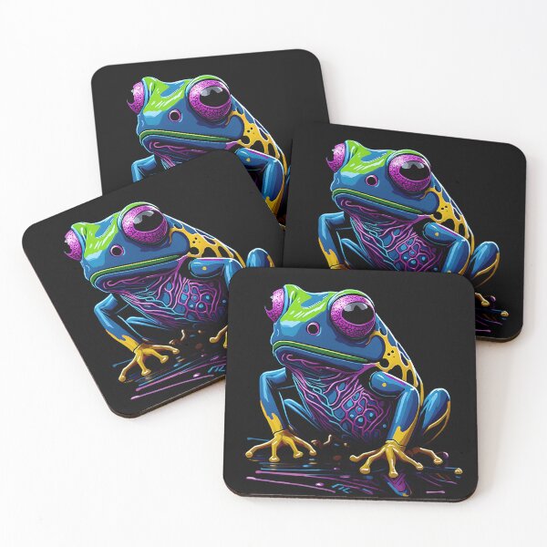 Item preview, Splash Art of a Cute Colorful Frog designed and sold by allovervintage.
