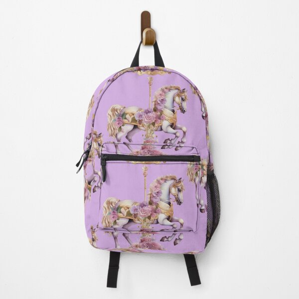 Item preview, "Violet Flora Carousel Horse." designed and sold by CherNikDesigns.