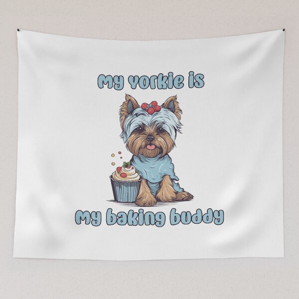 Item preview, Yorkshire Terrier Baking Buddy - A Cute Design for Bakers and Dog Lovers designed and sold by brindled.
