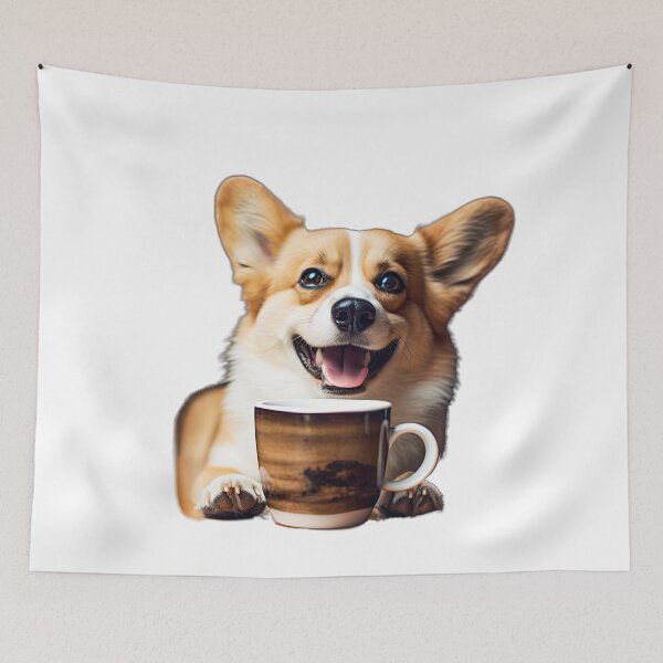 Item preview, Corgi and Coffee for Caffeine Lovers  designed and sold by ClawedCreations.