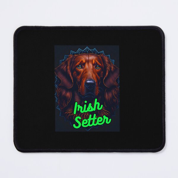Item preview, Irish Setter Black and Blue Background designed and sold by IrishPOD.