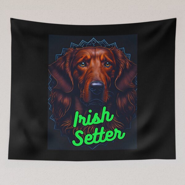 Item preview, Irish Setter Black and Blue Background designed and sold by IrishPOD.