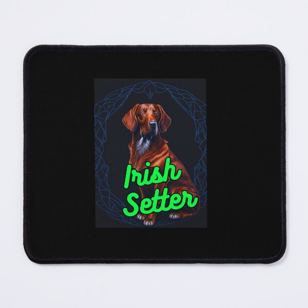 Item preview, Irish Setter Black and Blue Line Background designed and sold by IrishPOD.