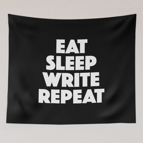 Item preview, Eat Sleep Write Repeat (white) designed and sold by didijuca.