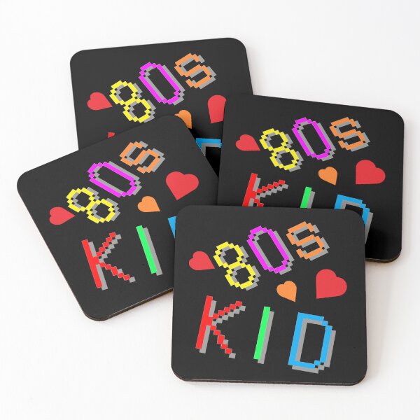 Item preview, 80s Kid. Colorful Retro Design with Hearts. (Black Background) designed and sold by ArtByLM.