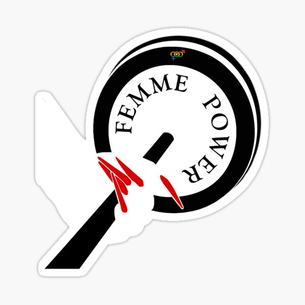 QueerDoc Femme Power Shirt Sticker