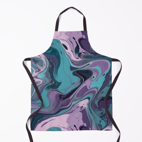 Item preview,  Purple and Teal Liquid Swirl Design designed and sold by iPaint Airbrush Studio.