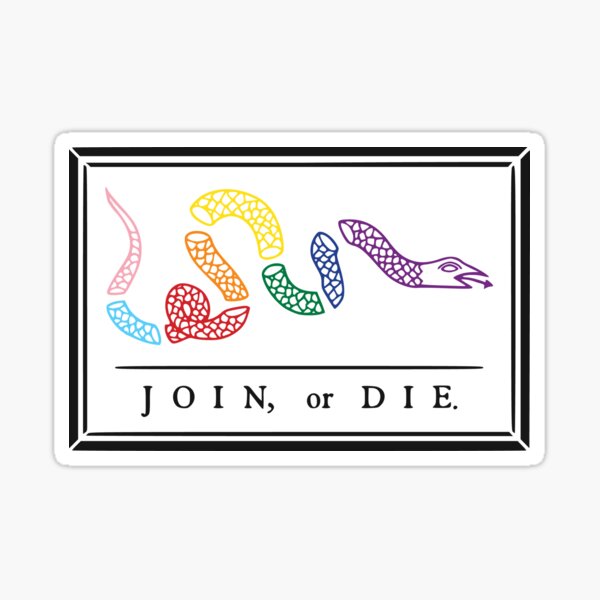 Item preview, Join, or Die designed and sold by mountainherder.