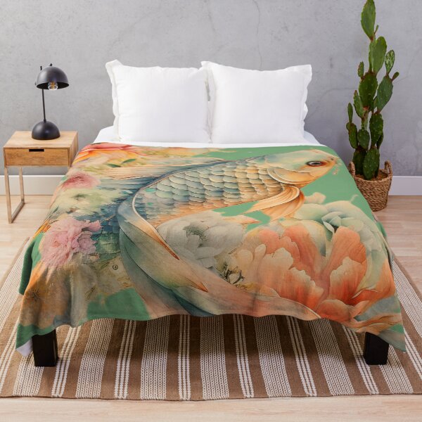 Item preview, "Floral Japanese Koi Fish." designed and sold by CherNikDesigns.