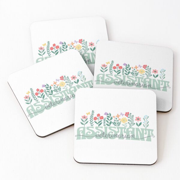 Item preview, Floral Veterinarian Assistant designed and sold by TheBeesForYou.