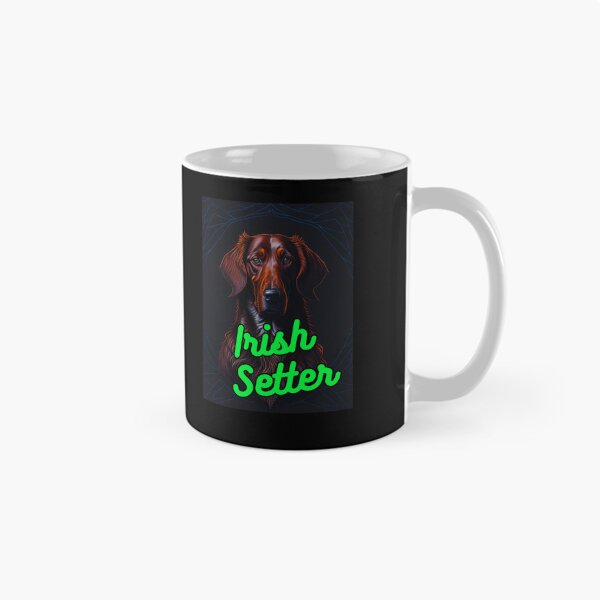Item preview, Irish Setter Face Forward Black and Blue Line Background designed and sold by IrishPOD.