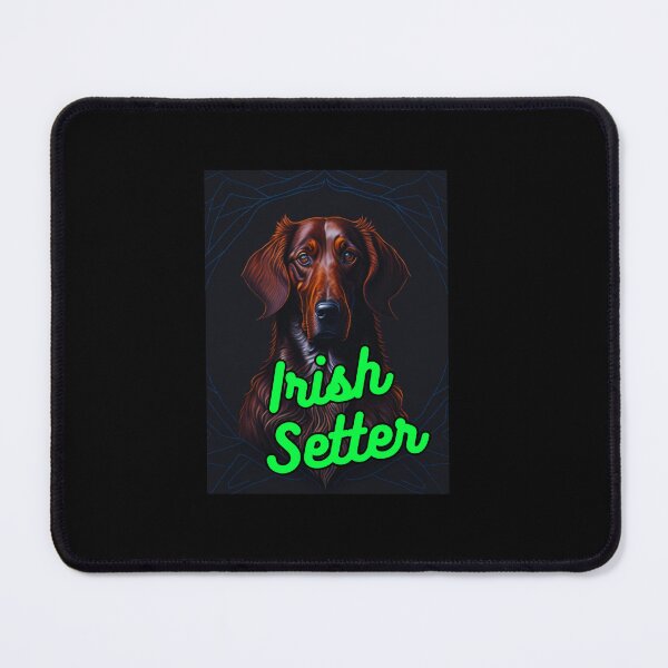 Item preview, Irish Setter Face Forward Black and Blue Line Background designed and sold by IrishPOD.