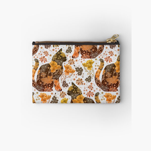 Item preview, Floral Cat - Orange Ombre designed and sold by Meganlaine.