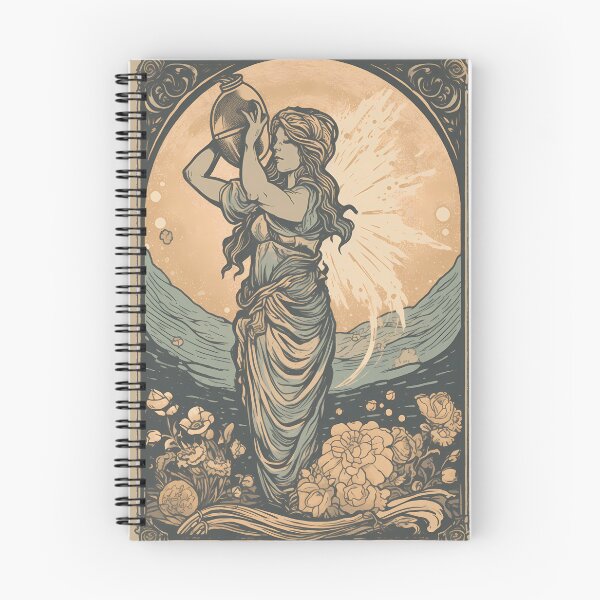 Item preview, Vintage Style Aquarius Zodiac Sign Art, Aquarius Zodiac Sign Gift, Aquarius for her and him designed and sold by ADGFX.