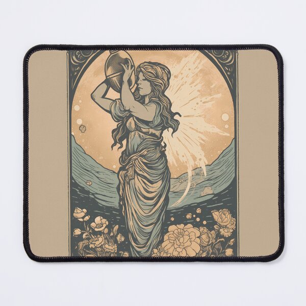 Item preview, Vintage Style Aquarius Zodiac Sign Art, Aquarius Zodiac Sign Gift, Aquarius for her and him designed and sold by ADGFX.