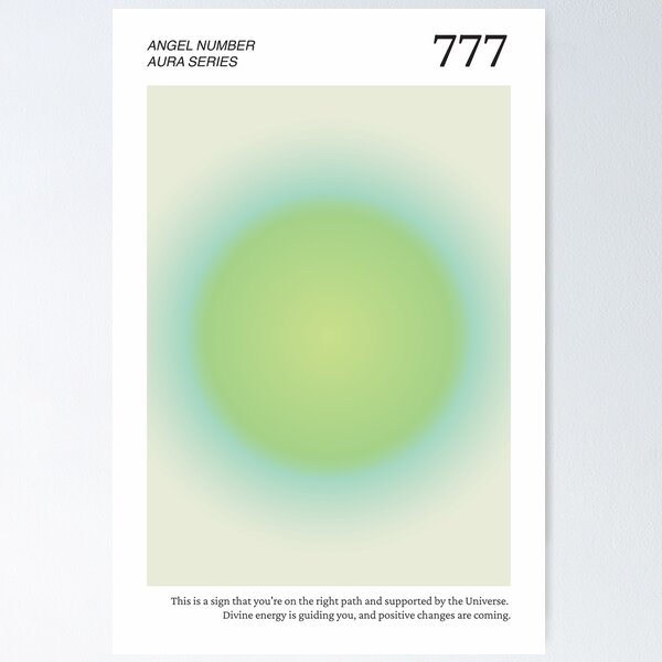 Angel Number 777 Aura Poster