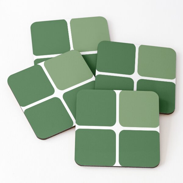 Item preview, Large Green Tiles in Fern & Sage designed and sold by PSCSCo.