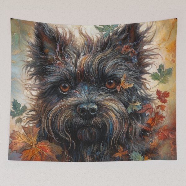 Item preview, Affenpinscher Floral Dog Art 5 designed and sold by DiatomDesigns.