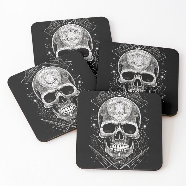 Item preview, Mystical Celestial Skull Crystals Stars Vintage Graphic designed and sold by SpookshowDesign.
