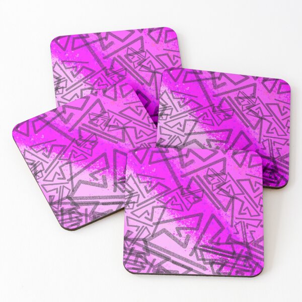 Item preview, Pink Spray Paint Black & White Urban Street Graffiti Linear Pattern designed and sold by that5280lady.