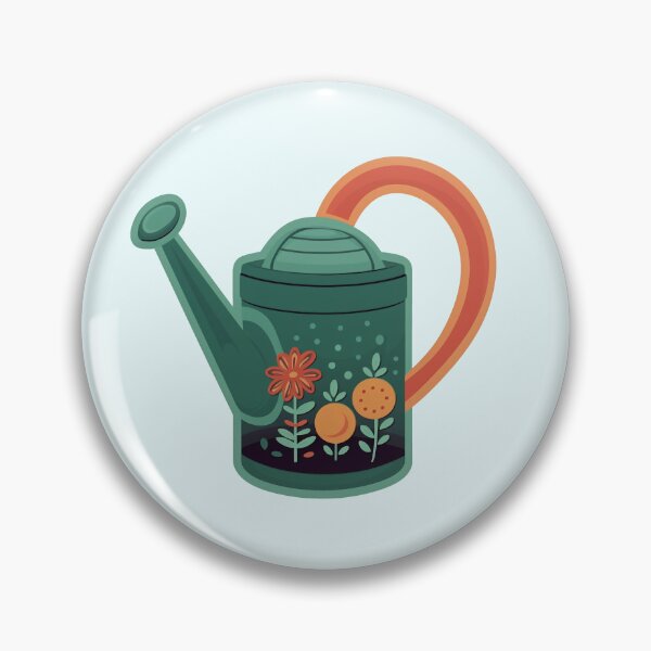 Item preview, Green Flower Watering Can designed and sold by Brush-Blueprint.