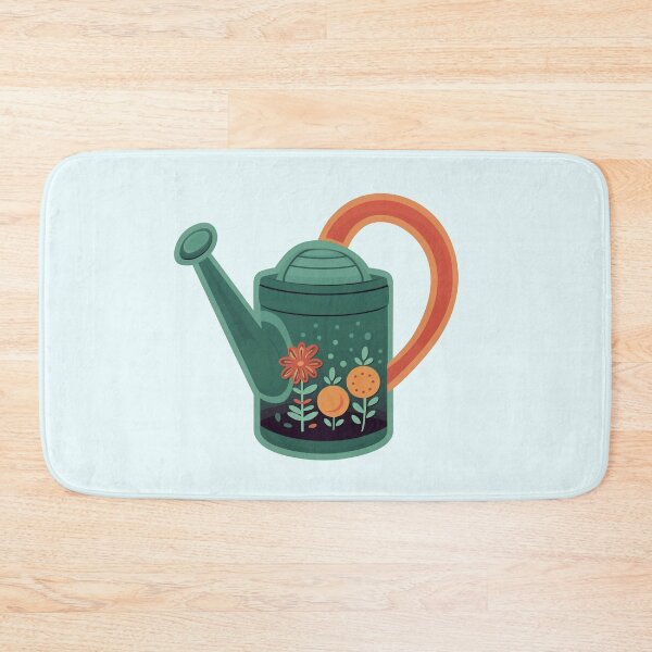 Item preview, Green Flower Watering Can designed and sold by Brush-Blueprint.