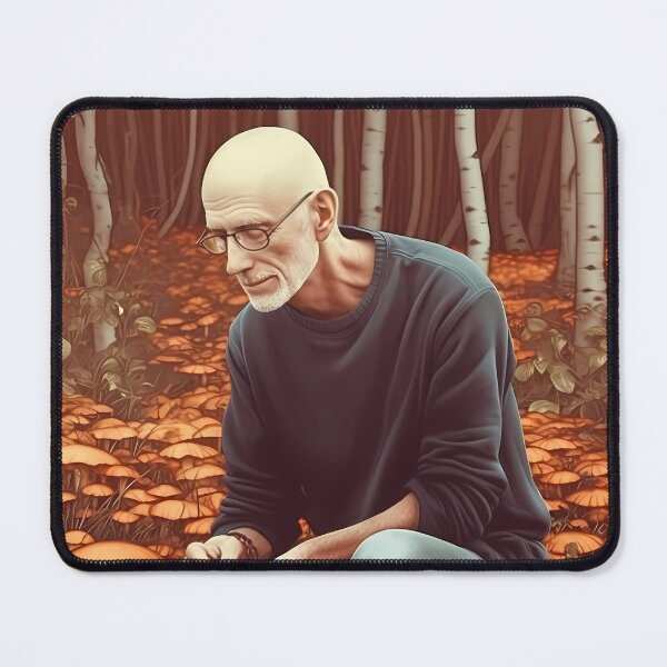 Item preview, Michael Pollan Picking Psilocybin Mushrooms (Inspired) Elder Explorer | Autumnal Contemplation designed and sold by mindexploration.