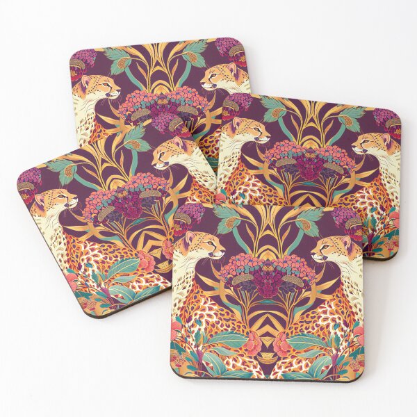 Item preview, Cheetah and flowers Pattern designed and sold by zoldi.