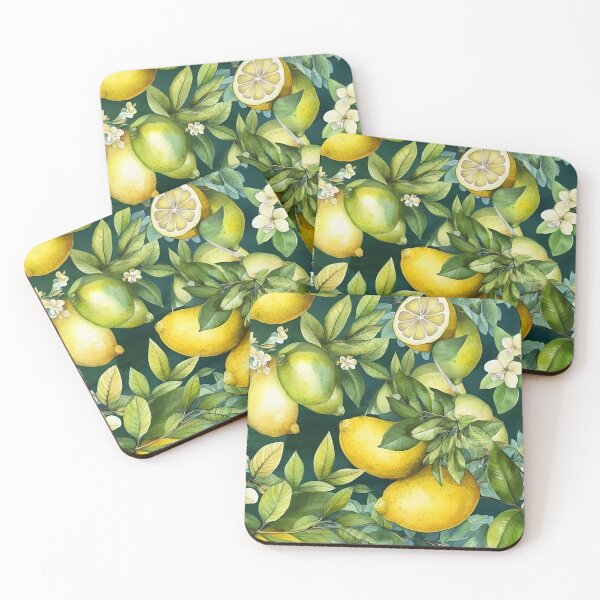 Item preview, Lemon Lime Watercolor Pattern designed and sold by thegoodwordsco.