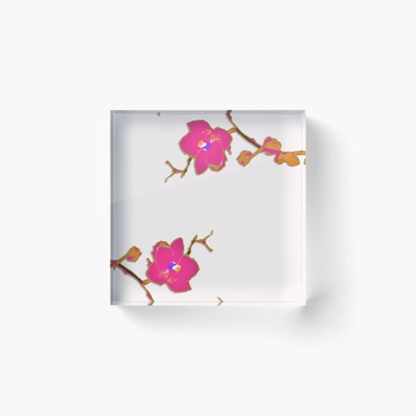 Item preview, Orchids on pink chalk designed and sold by efgracearts.