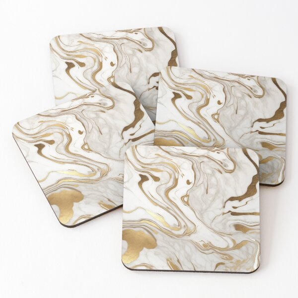 Item preview, White Marble with gold veins designed and sold by TheArtfulNook.
