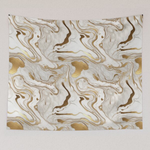 Item preview, White Marble with gold veins designed and sold by TheArtfulNook.