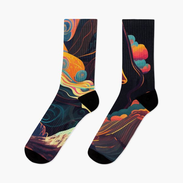 Item preview, Lake Atitlan 'Mayan Volcano Medicine Woman' Colourful Psychedelic designed and sold by ga-arts.