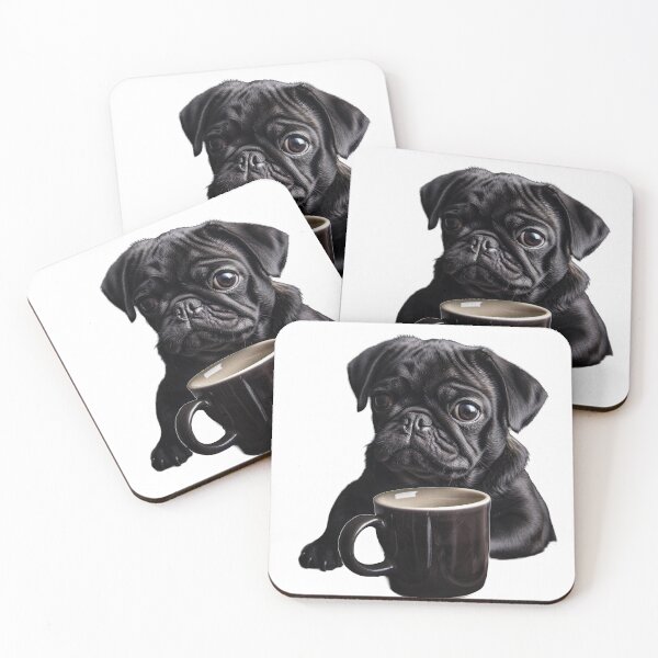 Item preview, Pug and Coffee for Caffeine Lovers  designed and sold by ClawedCreations.