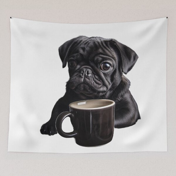 Item preview, Pug and Coffee for Caffeine Lovers  designed and sold by ClawedCreations.