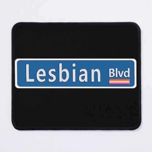 Item preview, Street Sign Lesbian Blvd with Pride Flag designed and sold by TheirChoice.
