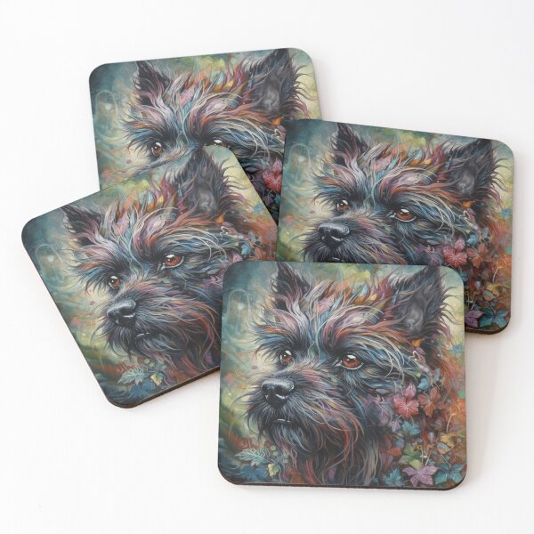 Item preview, Affenpinscher Floral Dog Art 6 designed and sold by DiatomDesigns.