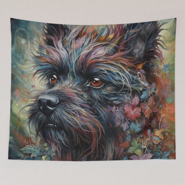 Item preview, Affenpinscher Floral Dog Art 6 designed and sold by DiatomDesigns.